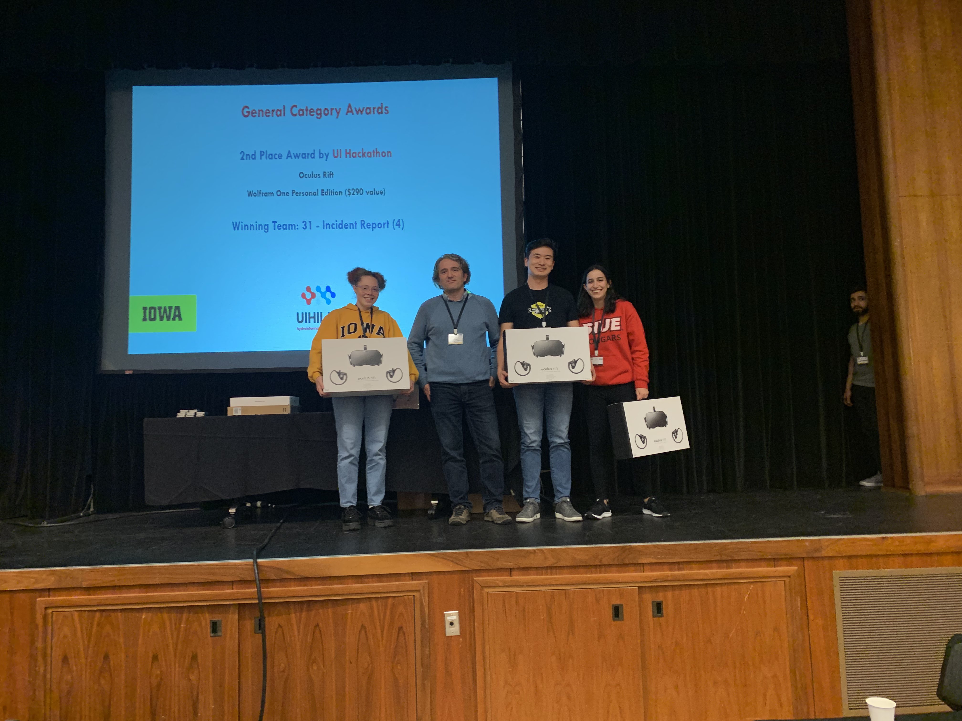 Us winning the 2nd place award